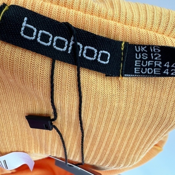 BOOHOO OFF THE SHOULDER RIB KNIT BODYSUIT SZ 12 NWT - Picture 9 of 12